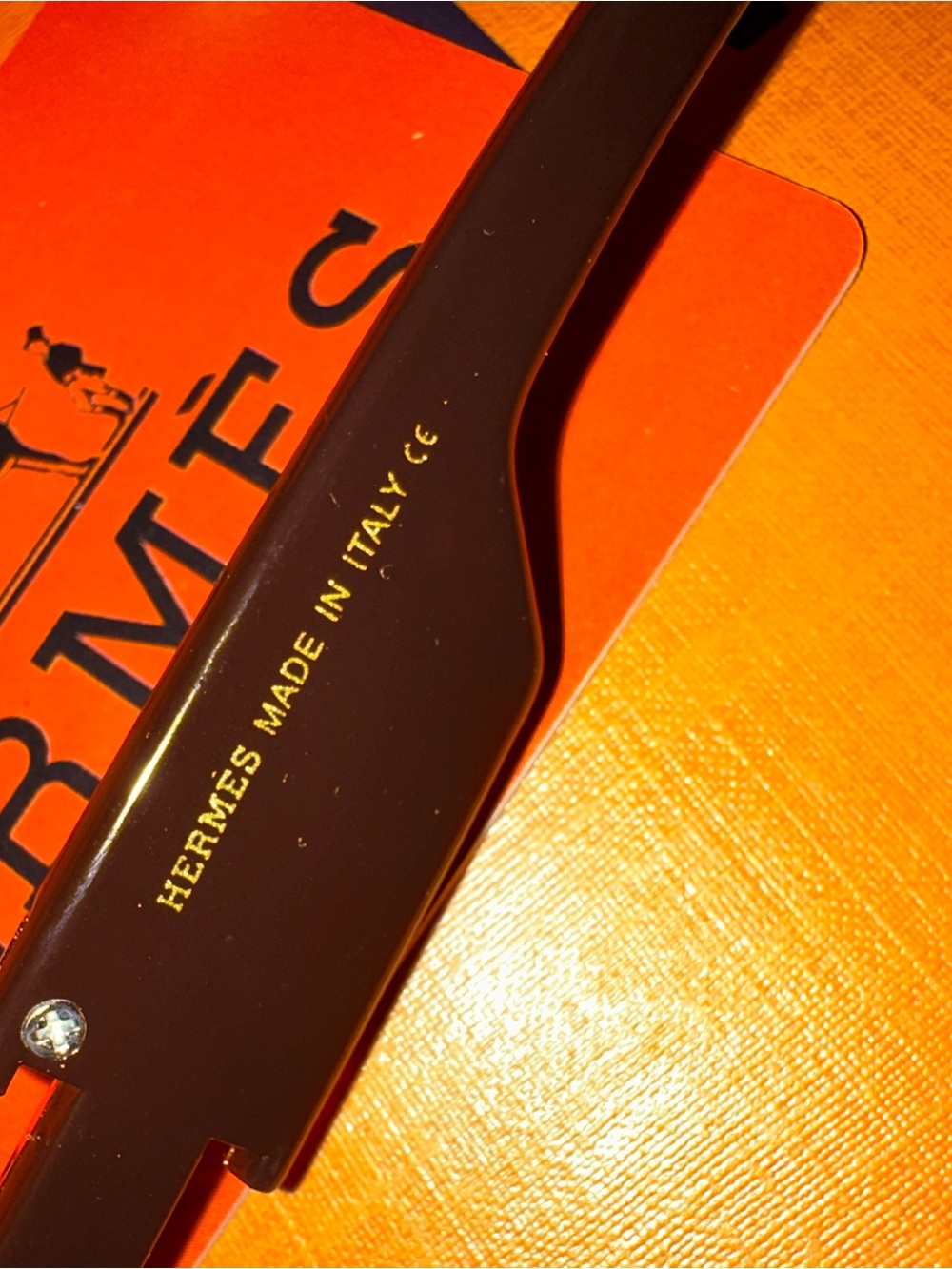 Hermès Brown Sunglasses with Gold Accents - Picture 5 of 12